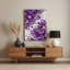 Abstrait floral 63, art mural mauve en métal
