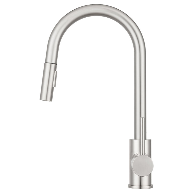 Pacific Bay Bellevue Pull Down Kitchen Faucet, Brushed Satin Nickel