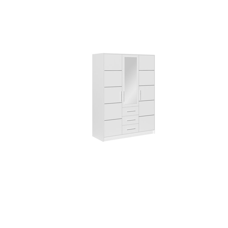 Biser Manufactured Wood Wardrobe, White