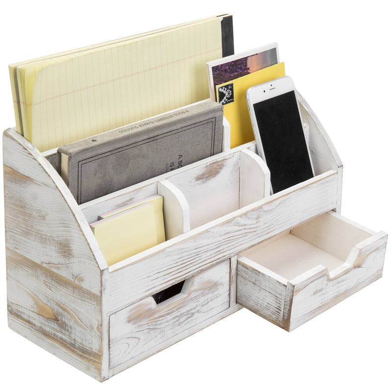 Harlequin Wood Desk Organiser with Drawers