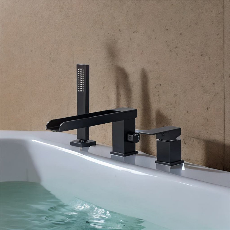 Bec de baignoire à fixation sur le comptoir, Noir mat
