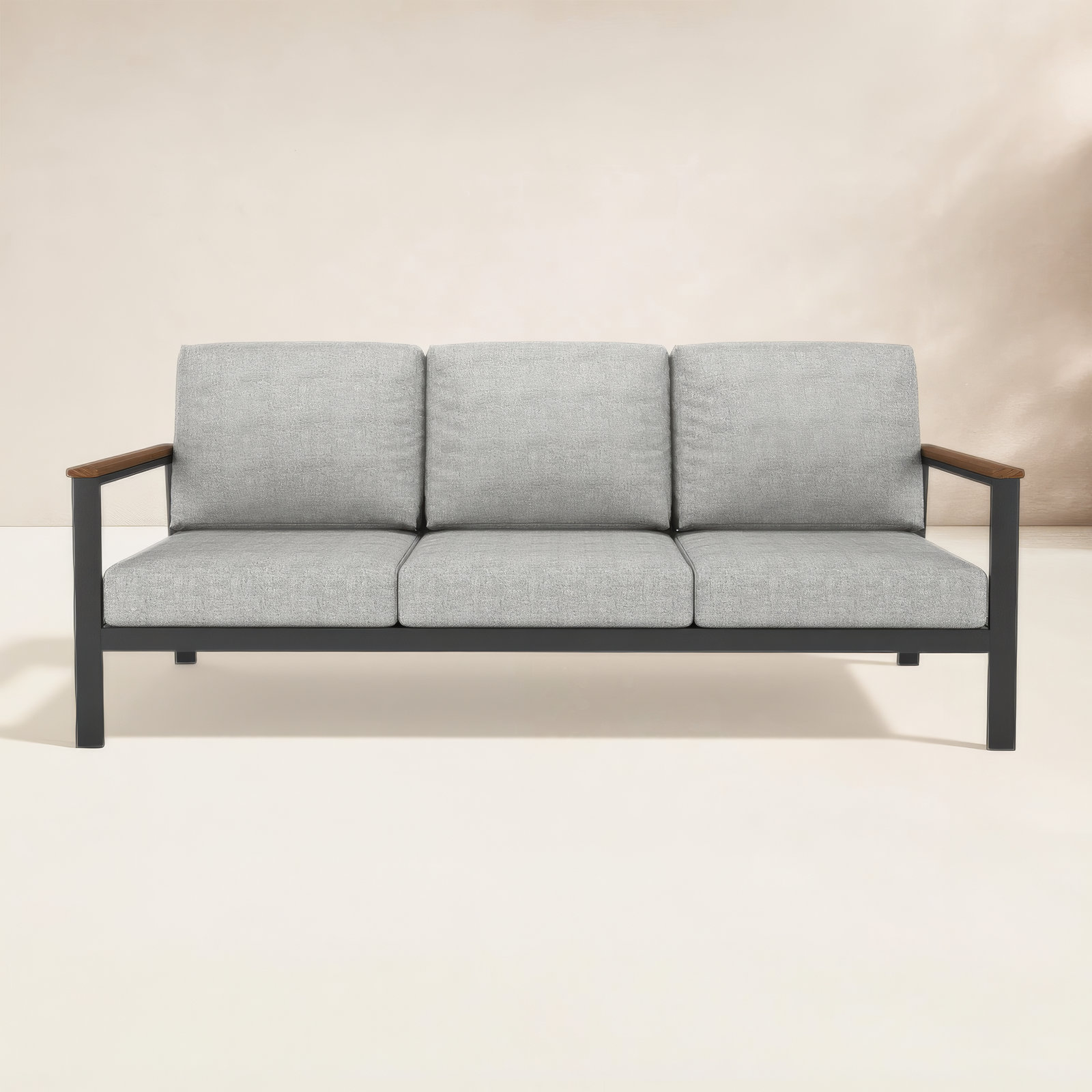 Townsend 80" Sunbrella® Patio Sofa, Canvas Granite Sunbrella® Canvas, Yes, Brown