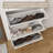 Multi Functional Narrow Flip Shoe Cabinet With 3 Doors 2 Drawers, Save Space, Suitable For Entryway And Corridors(oak Colour)