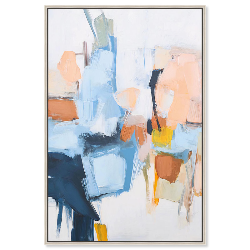 «Brush Palette I Modern Decor» par Art Remedy, H 15 po x l 10 po, Cadre argenté