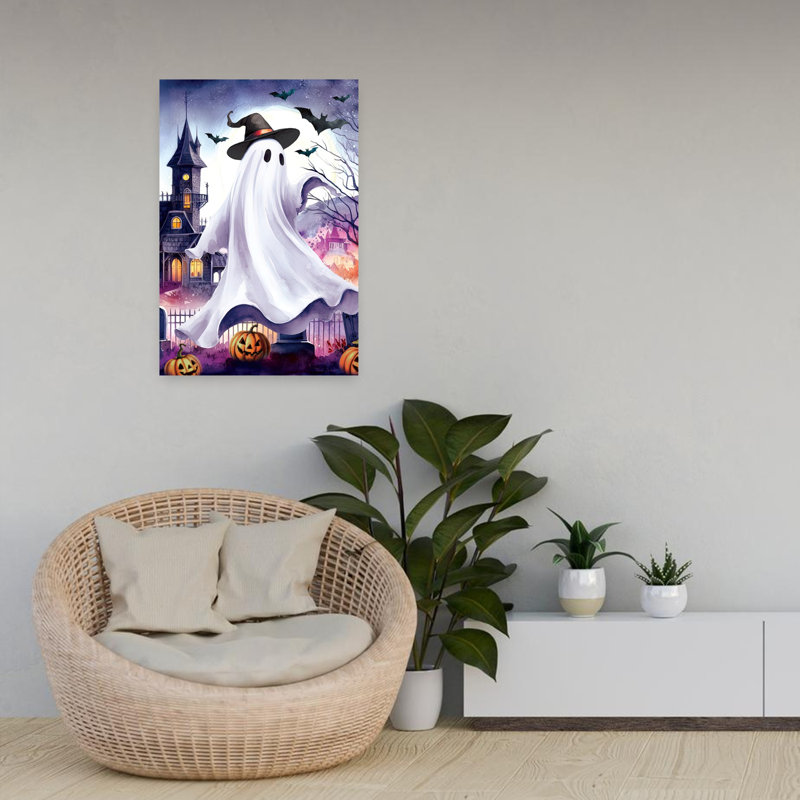 Art contemporain de chauve-souris Witchy Ghost, H 24 po x l 16 po