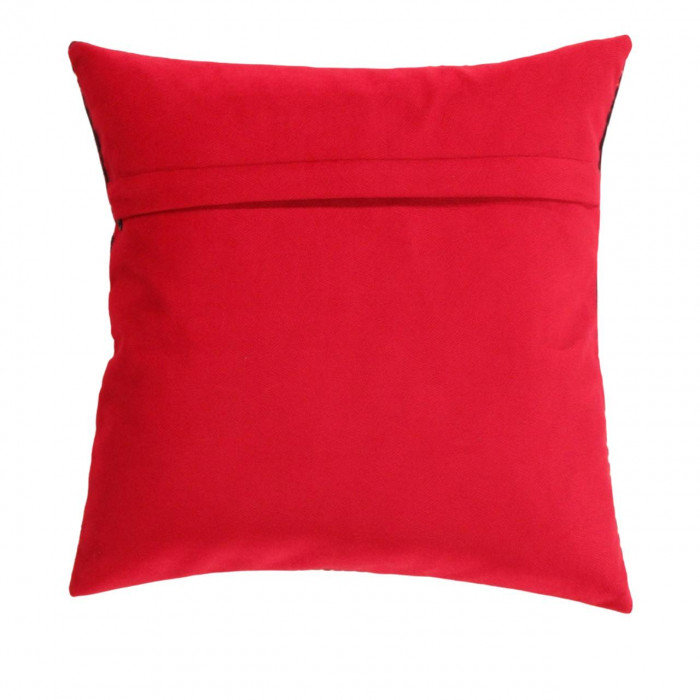 Square Accent Pillow, Rust/Gold/Black/Malibu