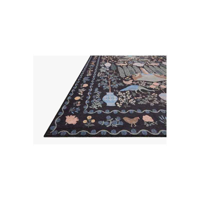 Tapis tissé multicolore lavable, Sous-tapis rectangulaire de 3 pi 3 po x 4 pi 11 po