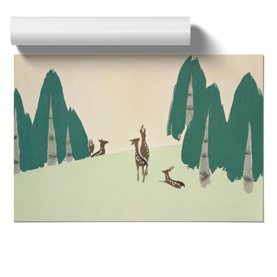 Deer by Kamisaka Sekka - Frameless Print