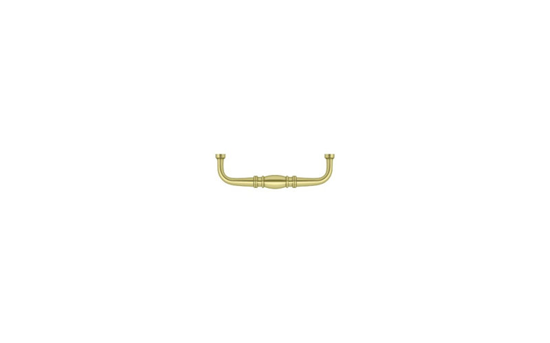 Colonial 1 Center to Center Bar Pull, Polished Brass