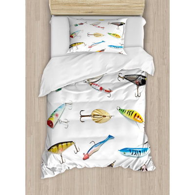 Fishing Coastal Polyester Duvet Cover