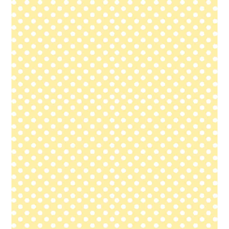 Yellow and White Polka Dot Twin Duvet Cover Set