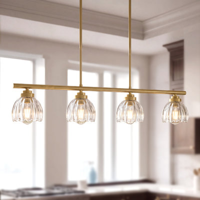 Metal Pendant Light with Glass Shades