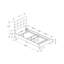 Lit simple tapissier pour lit simple, structure de lit en lin beige, bois massif, mousse confortable