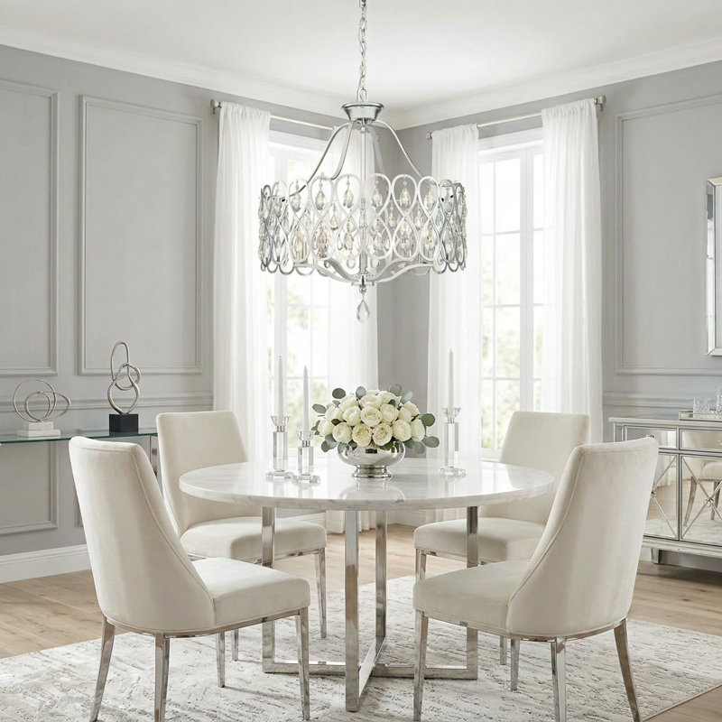 5 - Light Dimmable Drum Chandelier