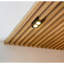 Ensemble de tubes de plafond à chicane 78,7 po x 2 po x 3,54 po WPC avec tiges de suspension et quilles - Système de plafond acoustique décoratif-96771757