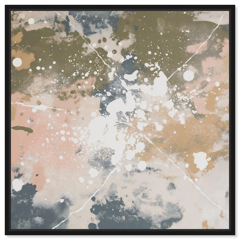 "Splatter Effect III", reproduction d'art sur toile par Art Remedy, Noir, H 12 po x l 12 po