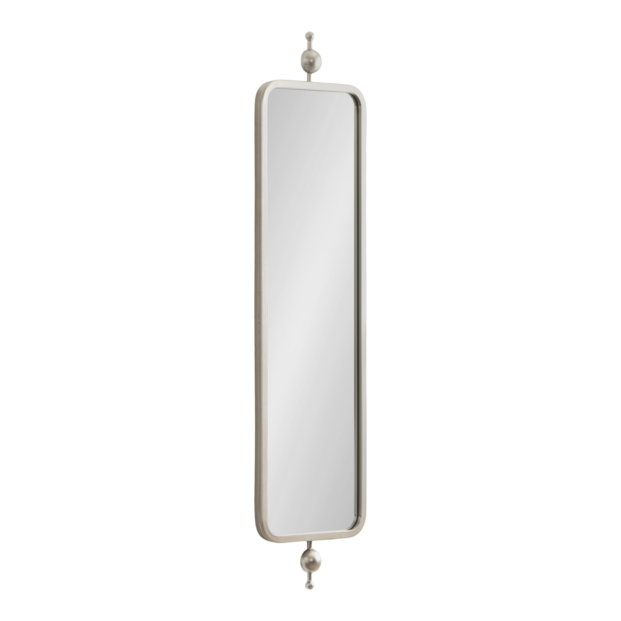 Kasota Rectangle Skinny Panel Mirror, 36" x 9", Silver