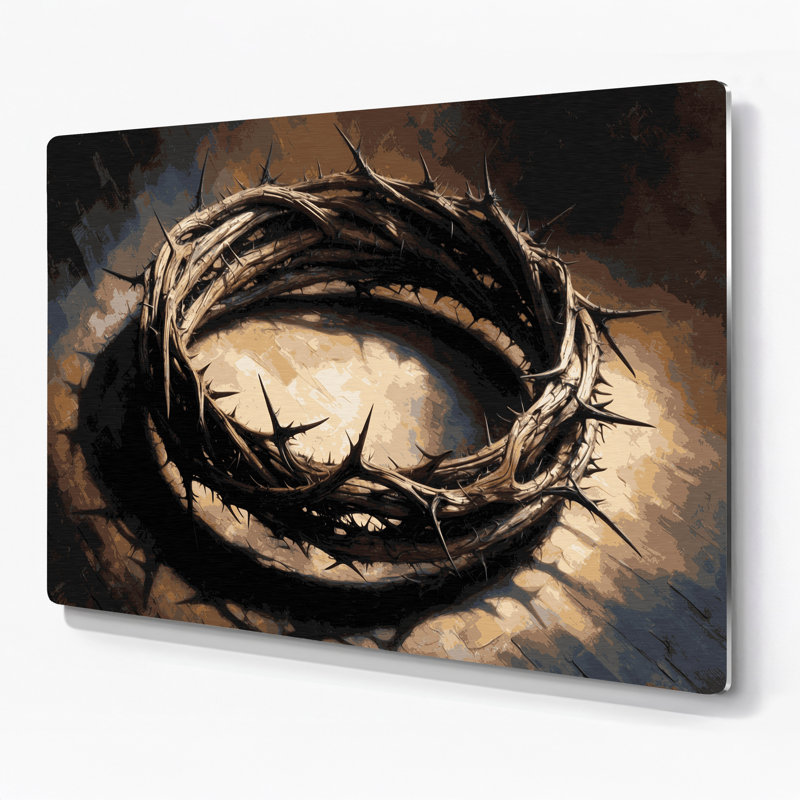 Art mural en métal Botanical Crown of Thorns