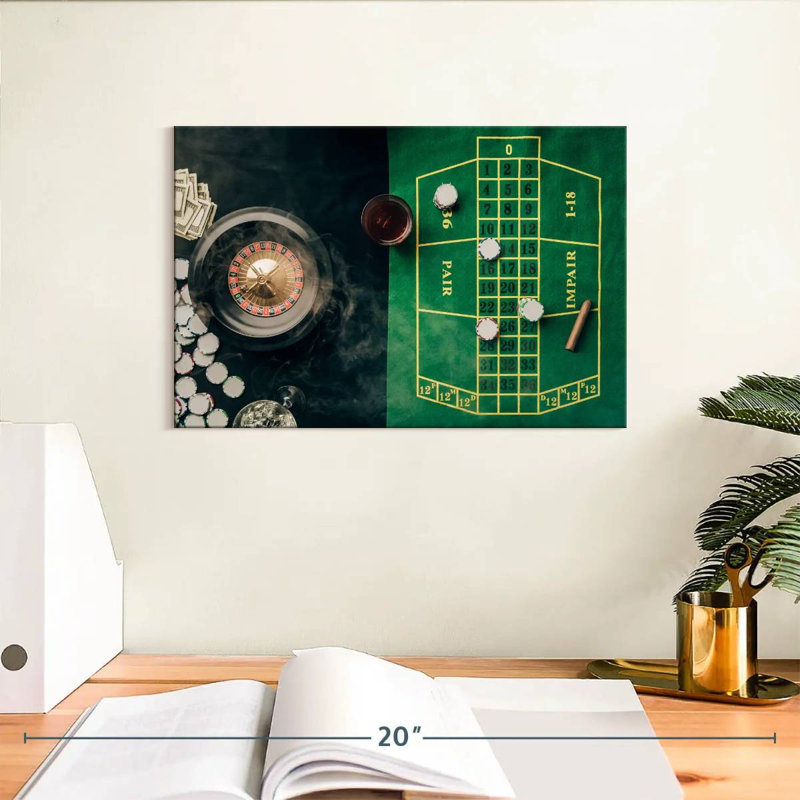 Senne Casino Table Game, 8" H x 12" W