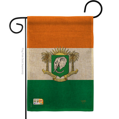 Double Sided 18.5 in. H x 13 in. W Burlap Garden flag