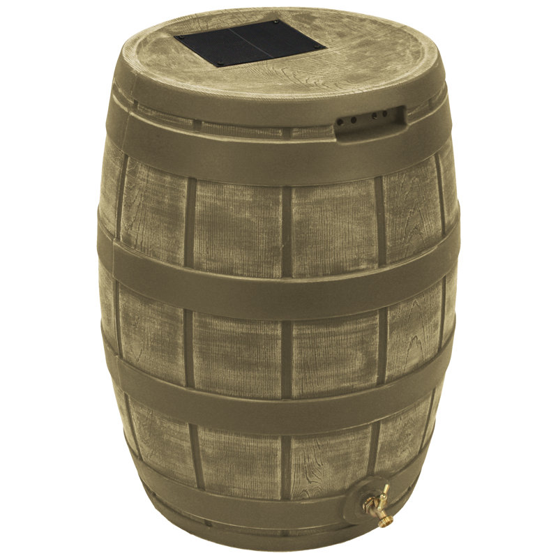50 gallons Baril de pluie en plastique, Kaki