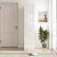 Armoire de cuisine avec portes, tablettes et tiroirs, armoire de rangement pour cuisine, blanc