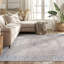 Tapis bleu tissé à plat lavable Valora avec envers antidérapant-1751635239