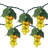 5-Count Green Grape Cluster Outdoor Patio String Light Set 6ft Green Wire