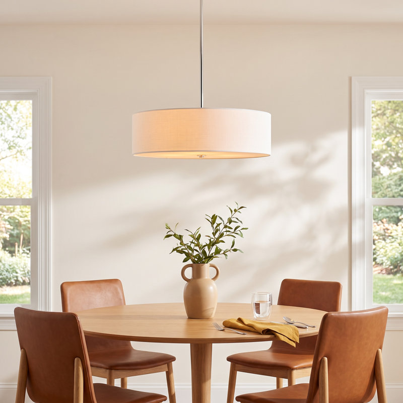 Jessalyn 5 - Light Dimmable Drum Chandelier