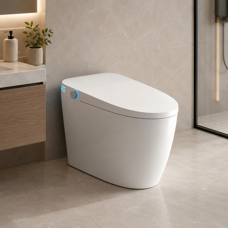 Toilette Smart Bidet avec siège chauffant à chasse d'eau automatique et télécommande