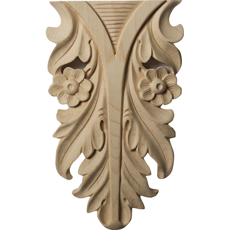 Dover Drop Onlay, 7 1/4"H x 4 1/4"W x 3/4"D, Alder