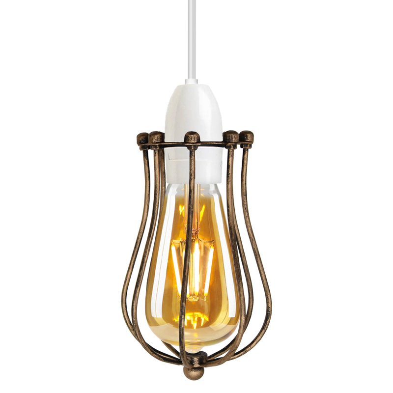 17cm H Metal Lamp Shade, Brushed Copper