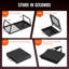 Gril de feu de camp pliant, grille en acier robuste, grilles de camping portatives de 22,4 po au-dessus d'un foyer, équipement de cuisson de feu de camp avec sac de transport pour pieds, grille de cuisson pour la cuisson à flamme nue à l'extérieur