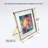 Elegant Gold Metal Floater Frame Set - Minimalist Tabletop Display For Love And Family Photos