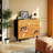 Modern art pattern solid wood sideboard-104596780