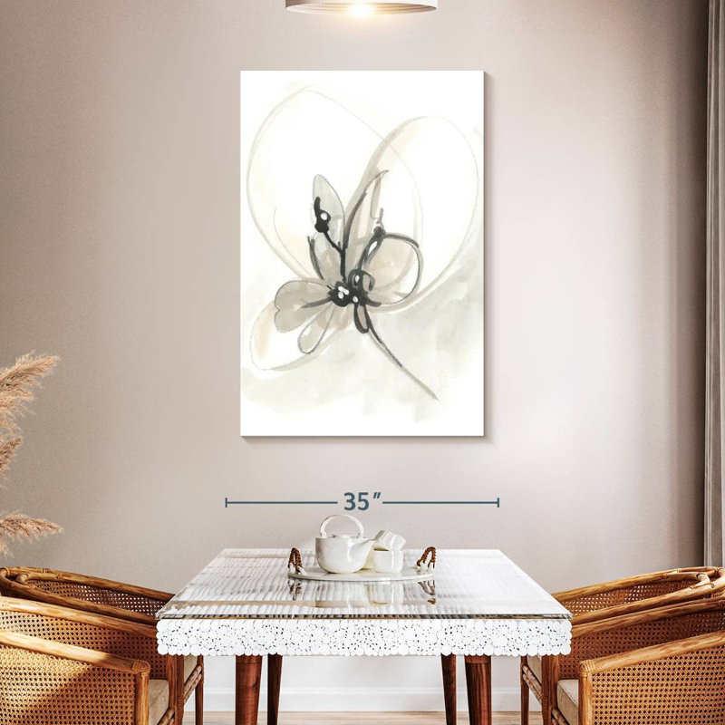 Avery Neutral Floral Gesture VI, 48" H x 32" W