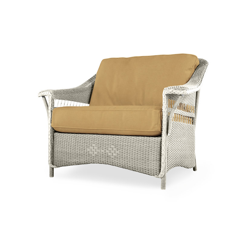 Nantucket Outdoor Lounge Chair, Delicate Botanical Slate, Linen