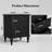 Mid-Century Modern Nightstands with 2 Drawers, Wood End Table (Set of 2)-1364703455