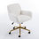 Fauteuil de bureau, fauteuil de bureau à poils de lapin artificiel, chaise de bureau pivotante, fauteuil de coiffeuse
