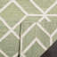 Tapis en laine / coton tissé à la main à plat Rodgers en sauge / ivoire-1640585502