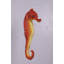 Petite statue d'hippocampe rouge
