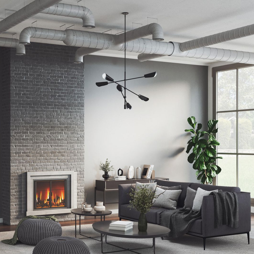 Circe 6 - Light Dimmable Chandelier, Matte Black
