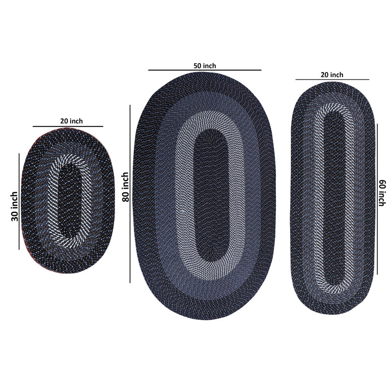 Ensemble de 3 tapis 100% polypropylène Faige