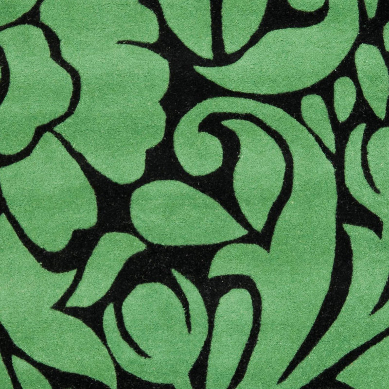 Twila Hand Tufted Wool And Viscose Floral Rug, Rectangle 3'6" x 5'6"
