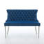 Banquette luxueuse en velours avec capitonnage fait à la main et design moderne Mid-Century, parfaite pour un repas élégant
