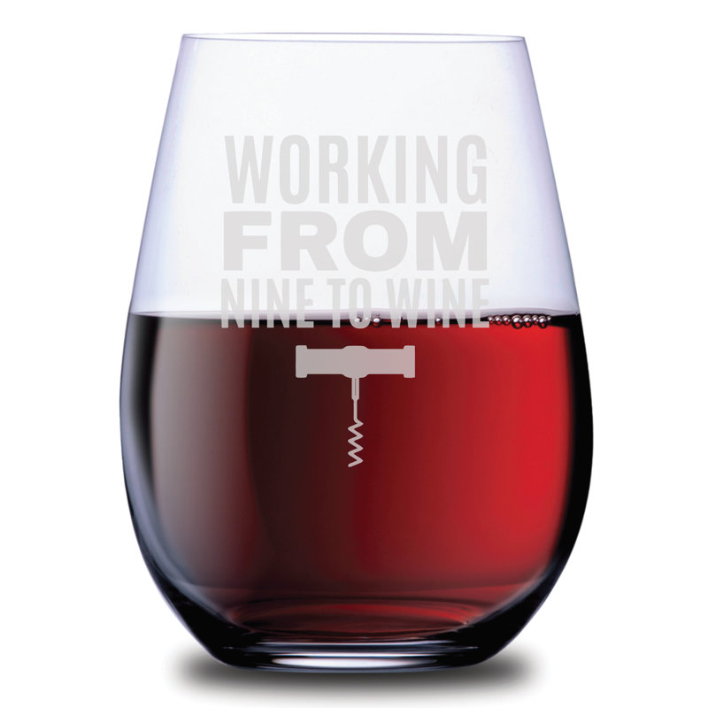 Travailler de neuf à vin - 4 pièces 21 oz. Ensemble de verres à vin sans pied