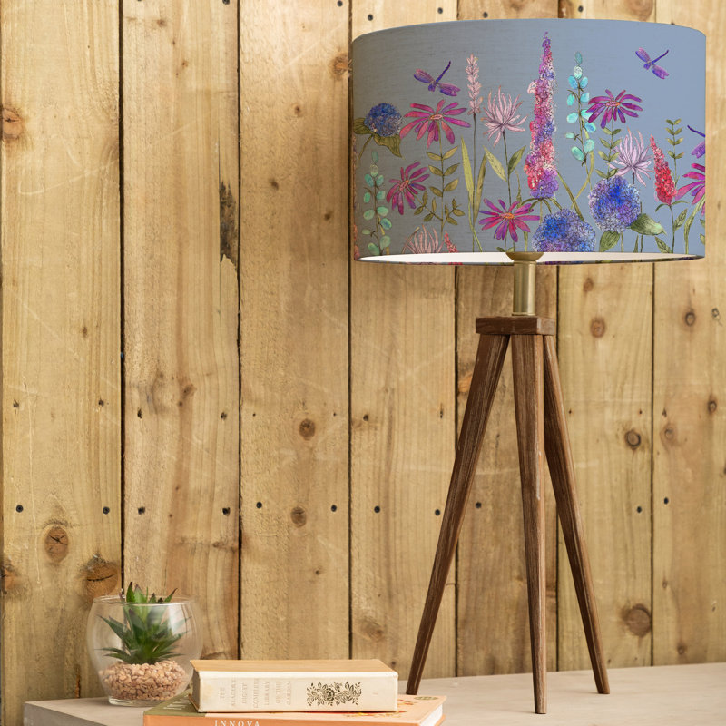 Florabunda Solid Wood Table Lamp, Brown