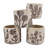 Set of 4 Gray Cement Planters 4.3" – Botanical Design Flower Pots