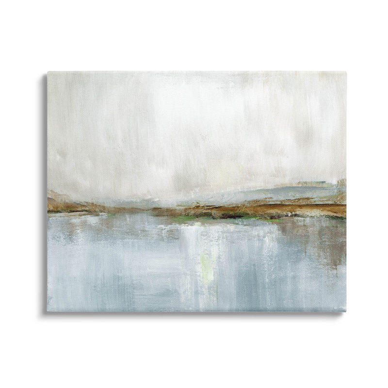 «Cloudy Abstract Landscape Scene», art mural par Nan, L 40 po x H 30 po