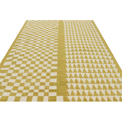 Hand Knotted Wool Geometric Area Rug